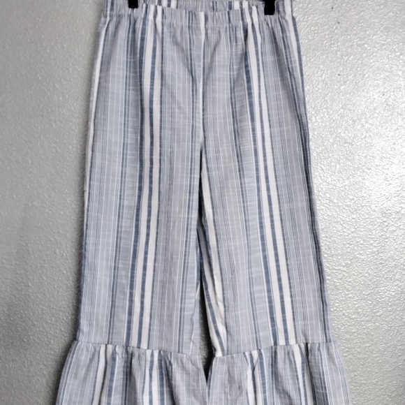 Tahari Women's Blue & White Stripe Peplum Capri   Size 14/16 - Picture 1 of 3